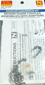 Medium Shank Coupler Conversion Kit 1133 for newer Bachmann Locomotives and Cars - 00133030 : N