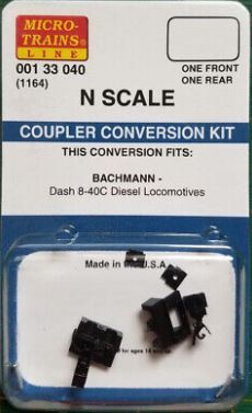 Coupler Conversion Kit 1164 for Bachmann Dash 8-40C Black - 00133040 : N