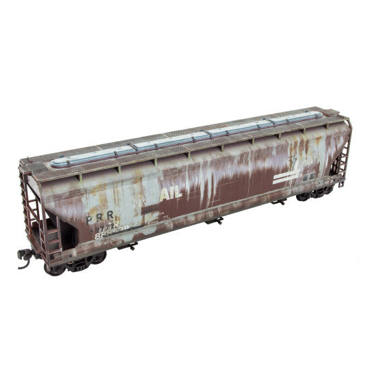 ACF 47' 3-Bay Center-Flow Covered Hopper - Ready to Run - Grit N Grime -- Weathered Conrail ex-Pennsylvania Rd# 888538 - 200010007 : HO