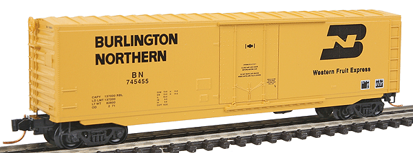 50 FT Standard Plug Door Boxcar Burlington Northern BN 745455 - 03800162 : N