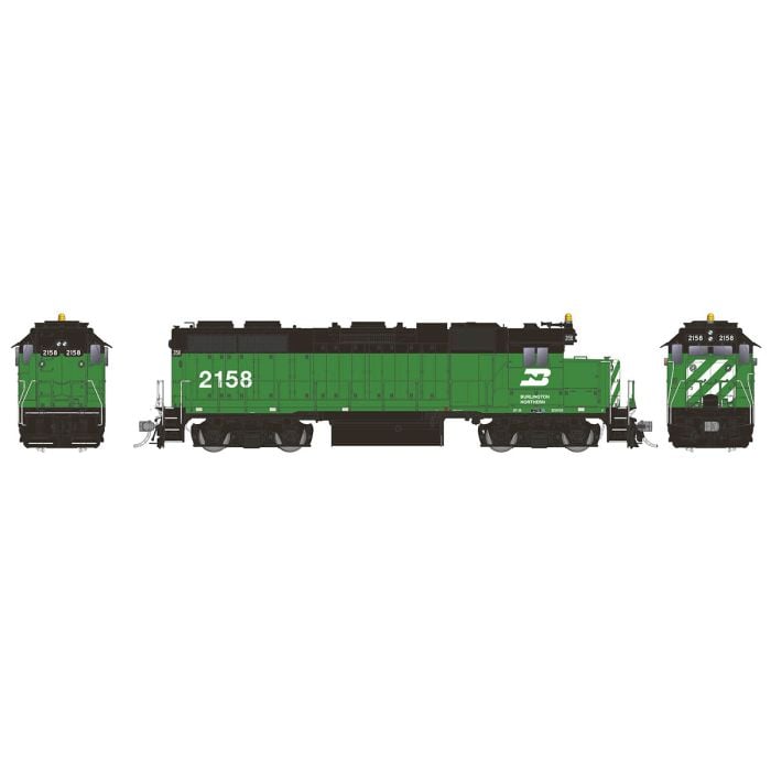 EMD GP38 Low Nose Burlington Northern #2158 - Sound and DCC - 38529 : HO
