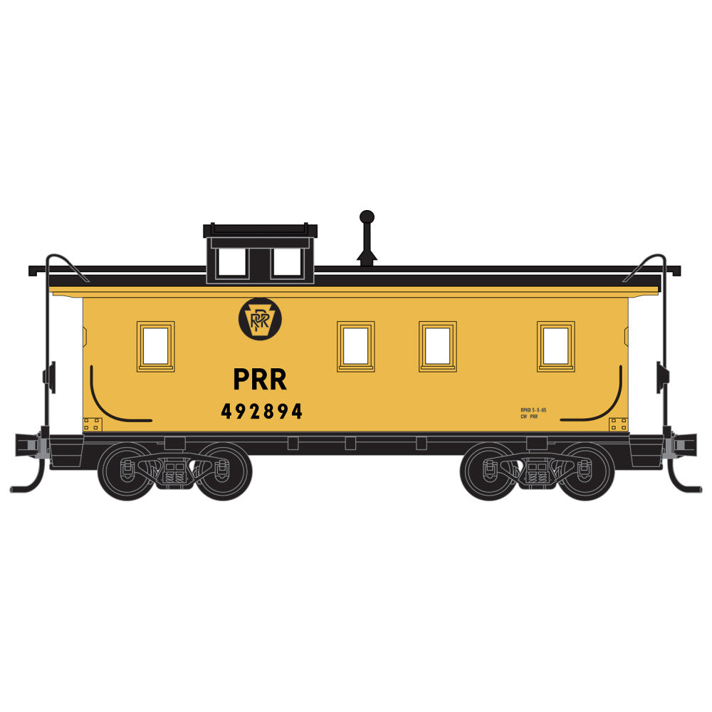34' Wood-Sheathed Caboose with Straight Cupola - Ready to Run -- Pennsylvania Railroad #492894 - 05100370 : N
