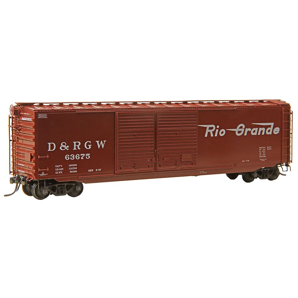 50' PS-1 Boxcar W/15 FT Odd Double Door Denver & Rio Grande Western 63675 - 6745 : HO