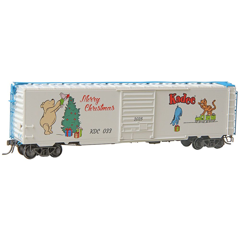 Winnie-the-Pooh and Friends 2025 Christmas Car with Blue Details KDC #033 - RTR 50' PS-1 Boxcar - 6934 : HO