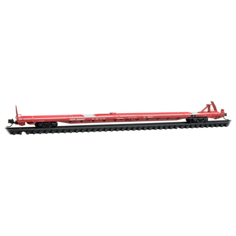 89 FT TOFC Flat Car Denver & Rio Grande Western D&RGW 105027 - 07100531 : N