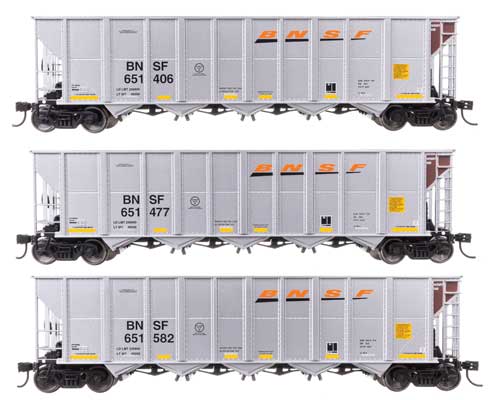 50' RD-4 Hopper 3-Pack - Ready to Run BNSF #2 - 56870 : HO
