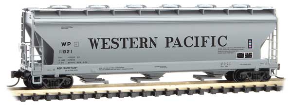 ACF 3-Bay Center Flow Covered Hopper Western Pacific WP 11921 - 09300170 : N