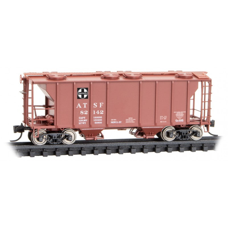 PS-2 2-Bay Covered Hopper Santa Fe ATSF 82142 - 09500052 : N