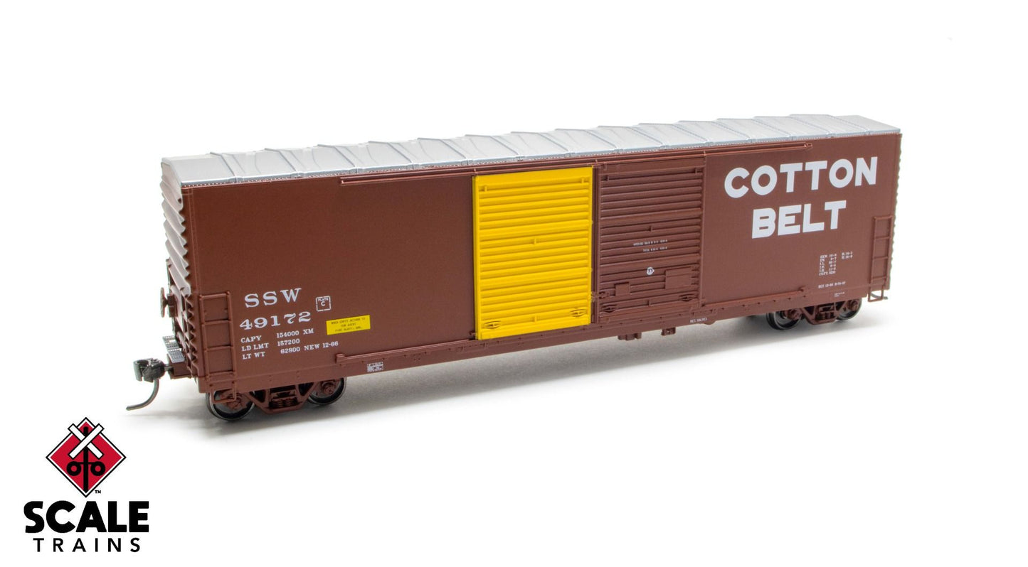 Gunderson 5200 50' Double-Door Boxcar, Cotton Belt SSW 49140 - EX101702 : HO