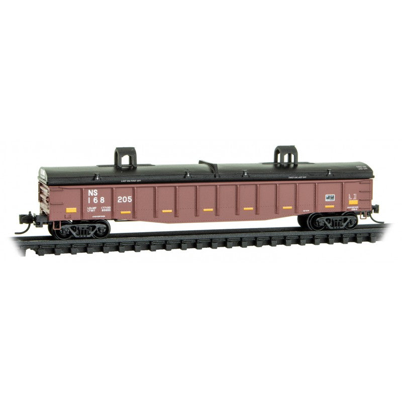 50' Steel Side 14-Panel Fixed-End Fishbelly-Side Gondola w/Cover Norfolk Southern NS 168205 - 10500461 : N