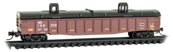 50' Steel Side 14-Panel Fixed-End Fishbelly-Side Gondola w/Cover Norfolk Southern NS 168209 - 10500462 : N