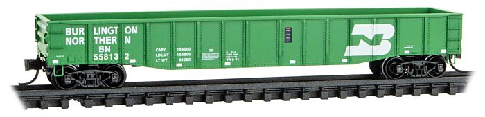 50' Steel Side 15-Panel Fixed-End Fishbelly-Side Gondola Burlington Northern BN 558132 - 10500642 : N