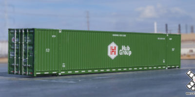 53 FT CIMC Intermodal Corrugated Dry Container Hub Group w/Roof Logo 510456, 510629, 511558 - SXT11592 : HO