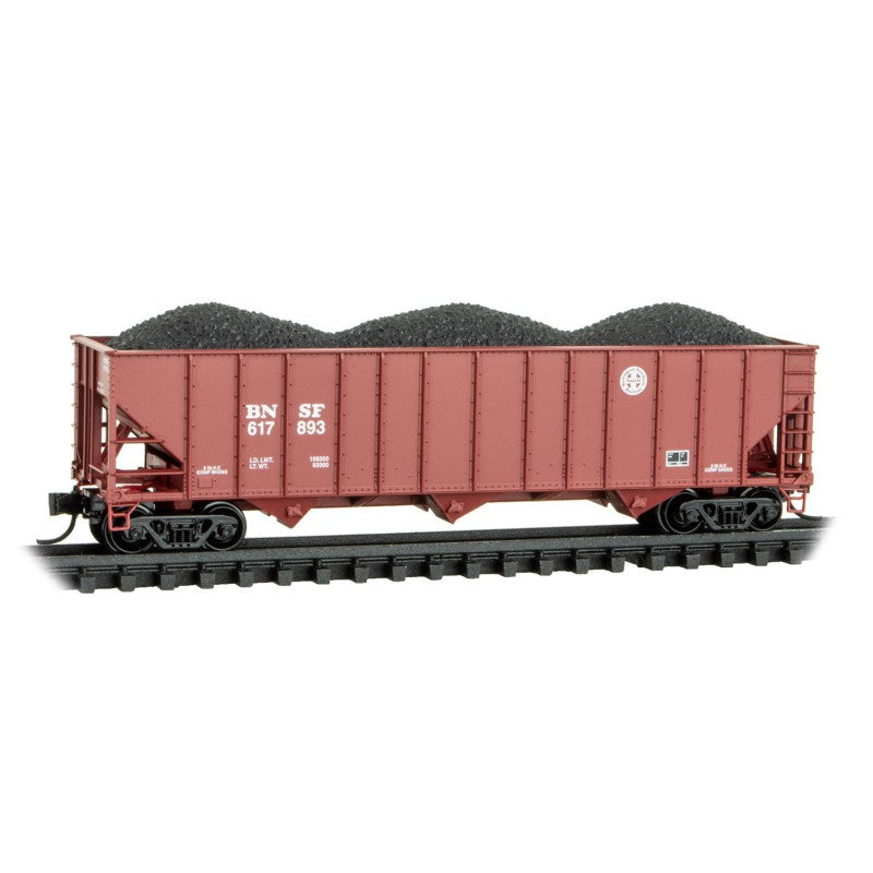 100-Ton 3-Bay Ribside Open Hopper Burlington Northern Santa Fe BNSF 617893 - 10800641 : N