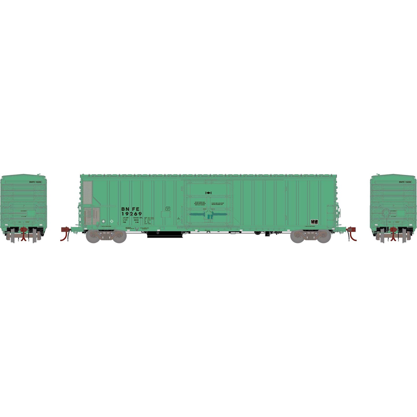 57' FGE Mechanical Reefer w/Sound, BNFE Primed For Grime 'Faded Green' #19269 - G1129 : HO
