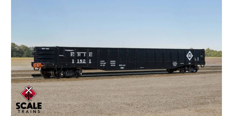 52’ 6” 70-Ton Mill Gondola, Erie 11821 - Kit - 1188 : HO