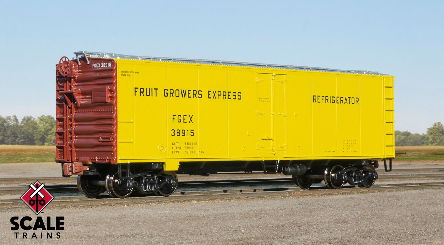 40' Transition Era Reefer, Fruit Growers Express FGEX 38947 - KIT - 1252 : HO