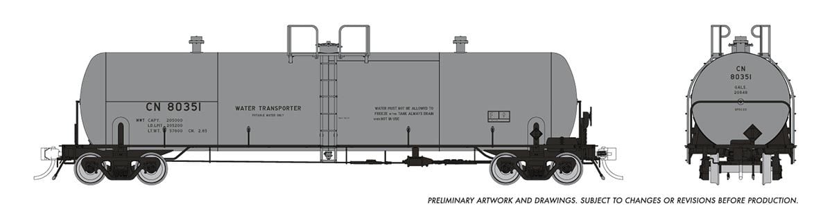 Procor 20K gal Tank Car: CN - Company Service: Single Car - 135013A : HO