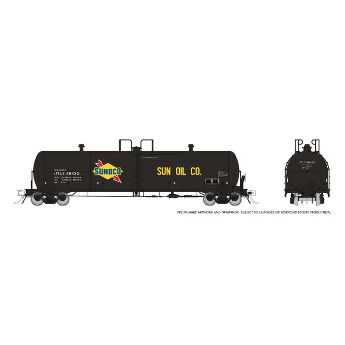 Procor 20K gal Tank Car: Sunoco (UTLX) : Single Car - 135019A : HO