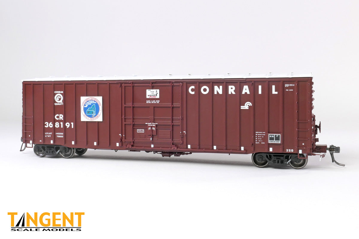 Conrail (CR) “Safety-On-Rails-Theater” 1992+ PRR Shops X58 Plug Door Boxcar - 1403501 : HO