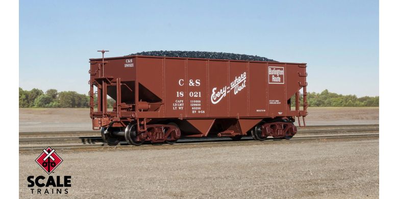 USRA 55-Ton 2 Bay Hopper Colorado & Southern C&S 18021 - SXT15019 : HO