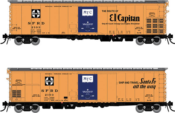 Santa Fe Class RR-56 50' Mechanical Reefer Santa Fe SFRD - 156005A : HO