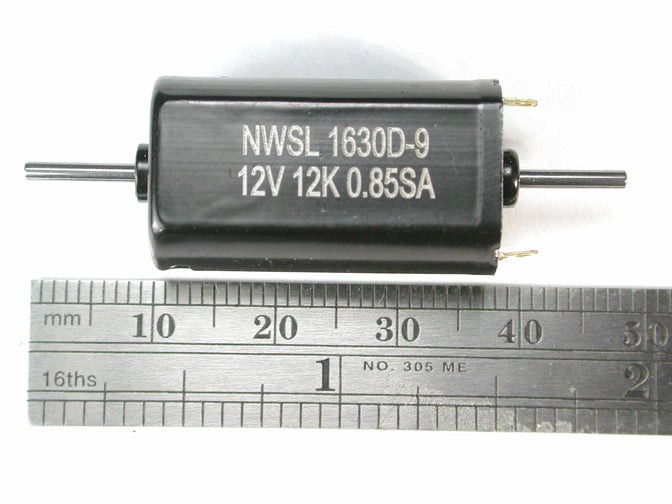 Motor, Flat Can, DOUBLE shaft 1.5 x 9mm - 40324 : HO