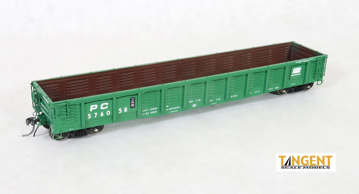 G43 Class Corrugated Side 52' Gondola Penn Central PC 576093 - 17018-09 : HO