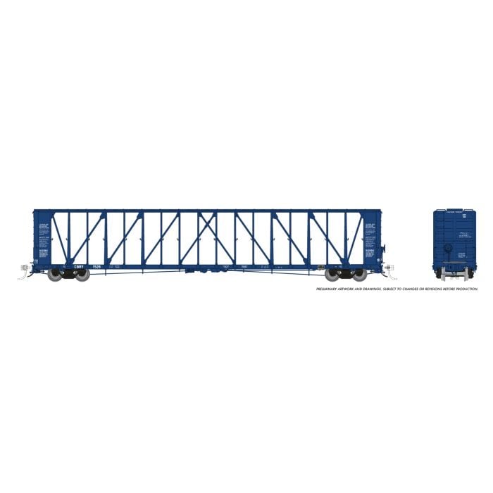 NSC 73' Centerbeam Flatcar Copper Basin Railway - Blue: Single Car - 562011A : N