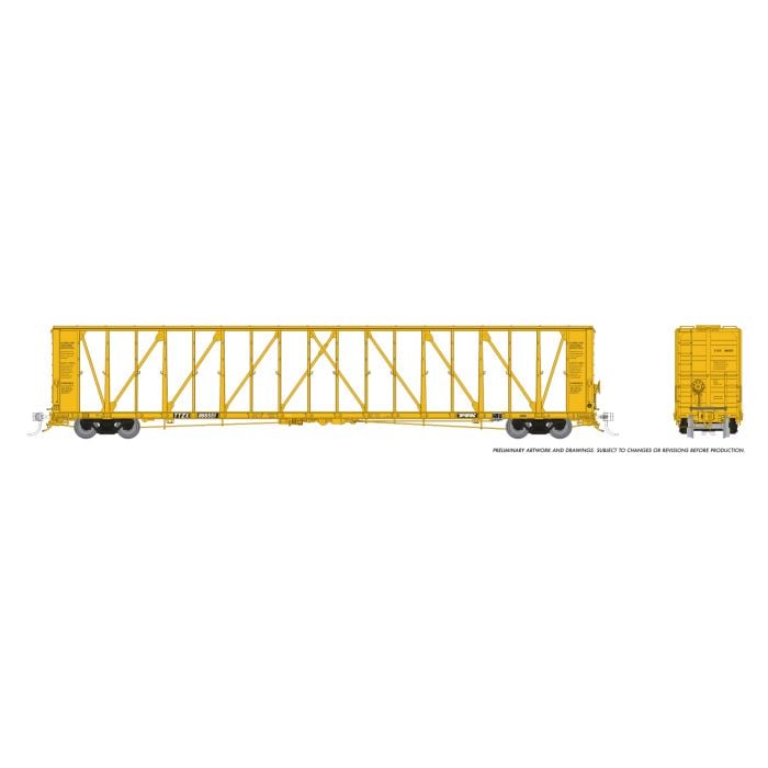 NSC 73' Centerbeam Flatcar Trailer Train (TTZX) - Late, Flush Deck: Single Car - 562015A : N