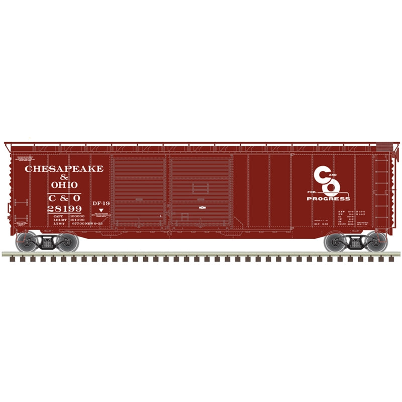50' Double-Door Boxcar - Master(R) -- Chesapeake & Ohio 28124 - 20006573 : HO