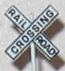 Railroad Crossing Crossbucks, Painted Brass - 2261 : N