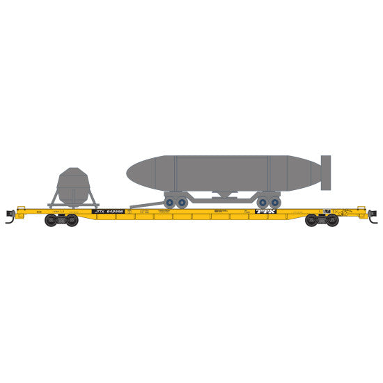 89' Flatcar with Flat Deck TTX with Deep Submergence Rescue Training Vehicle - 07100940 : N