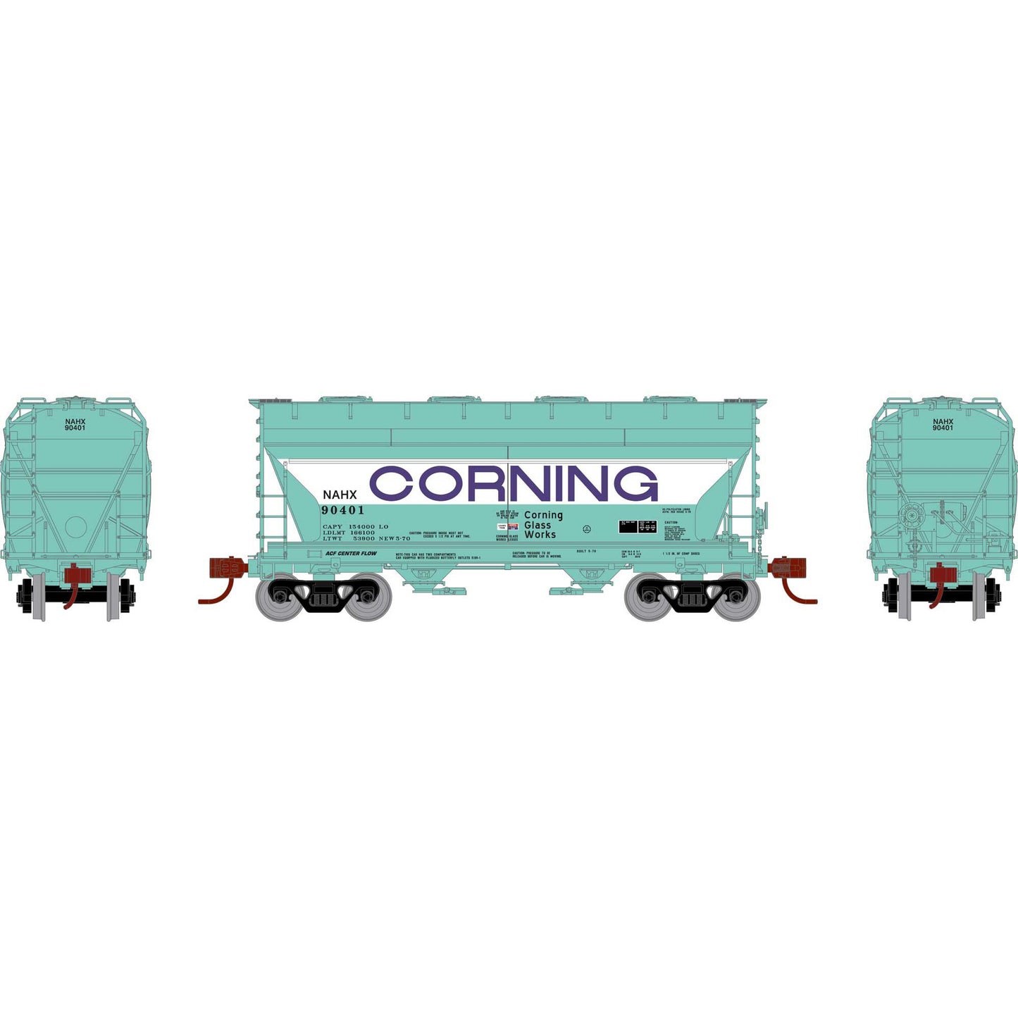 ACF 2970 2-Bay Covered Hopper - Corning NAHX 90403 - GN24693 : N