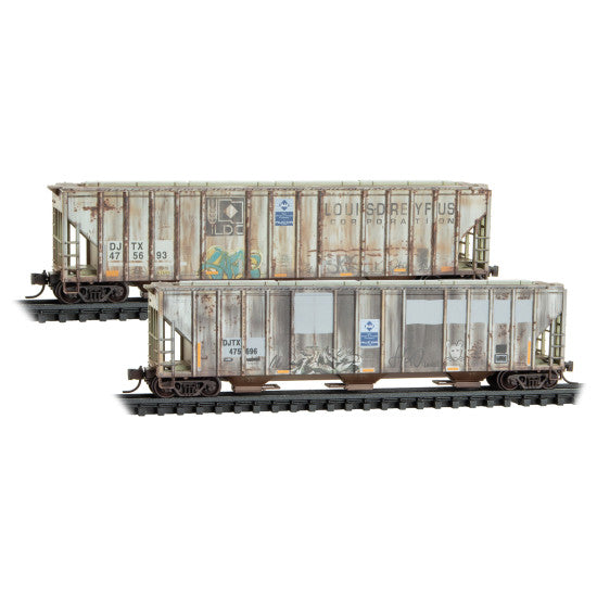 3 Bay Evans Covered Hoppers DJTX Weathered 2-Pack - 98305088 : N