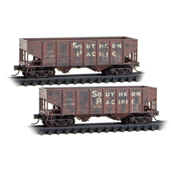 33' Twin Bay Hoppers Southern Pacific® Weathered 2-Pack - 98305094 : N