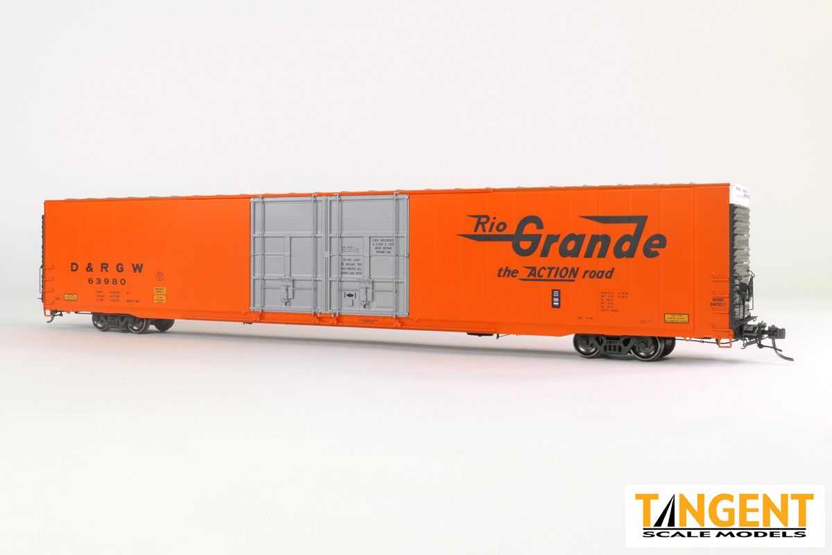 Denver and Rio Grande Western (D&RGW) “Delivery 1969 Orange” Greenville 86′ Double Plug Door Box Car #63961 - 2505701 : HO