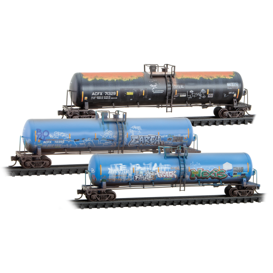 56' General Service Tank Cars ACFX Weathered 3-Pack - 98305101 : N