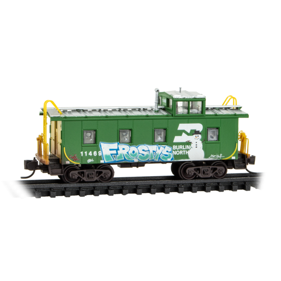 36' Riveted Steel Burlington Northern Christmas Graffiti Caboose - 10044063 : N