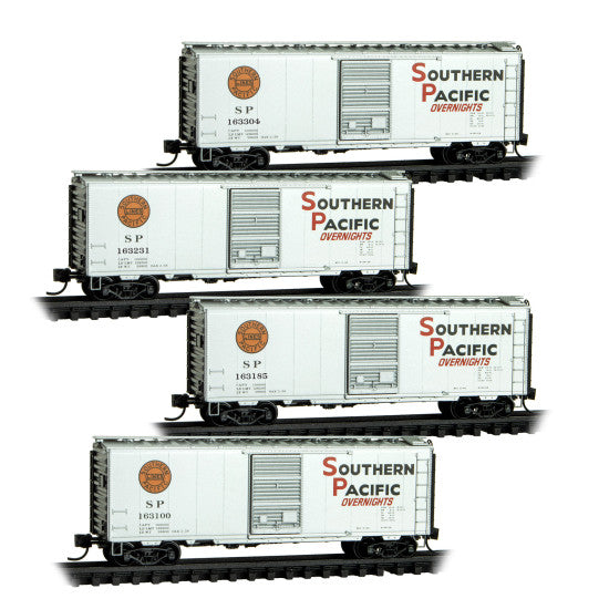 40' Standard Boxcars Southern Pacific® 4-Car Runner Pack #242 - 98300242 : N