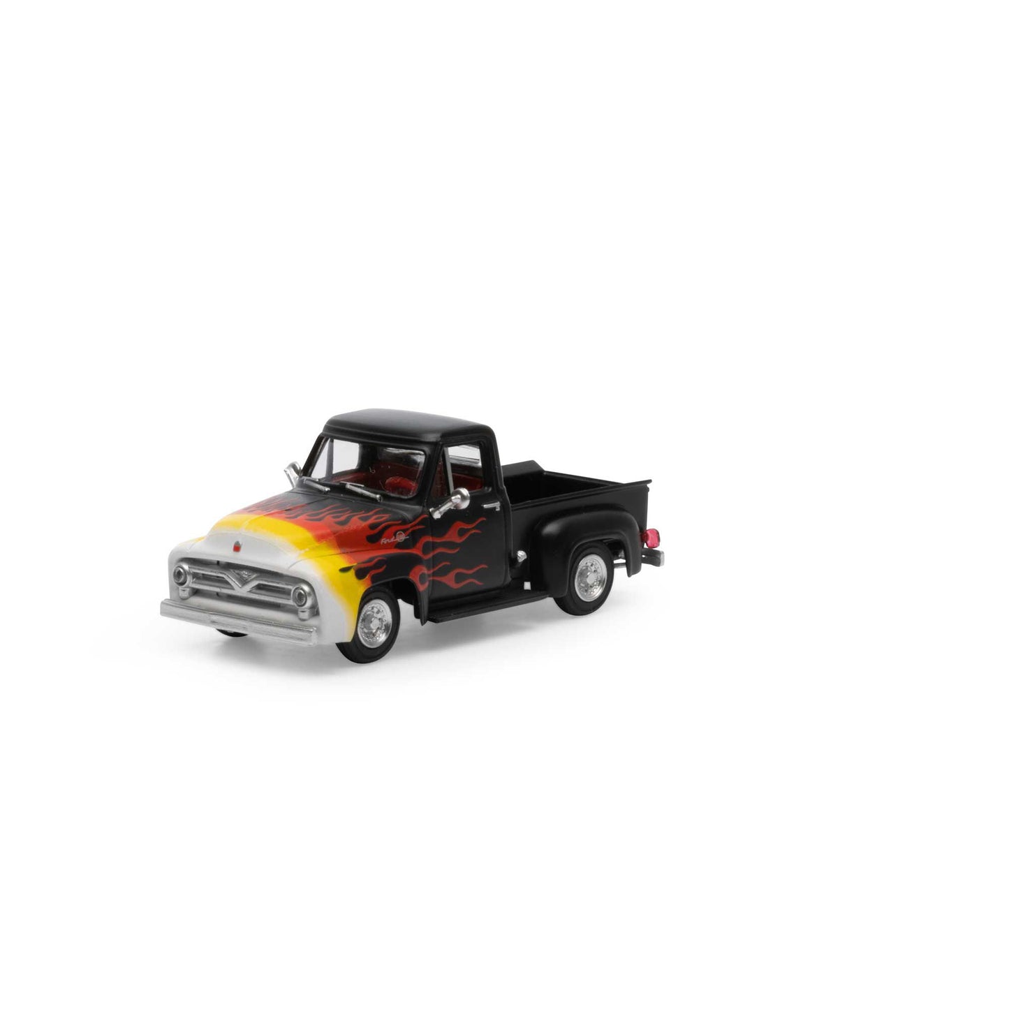 Ford F-100 Pickup, Custom Truck-Black w/Flames - 26464 : HO