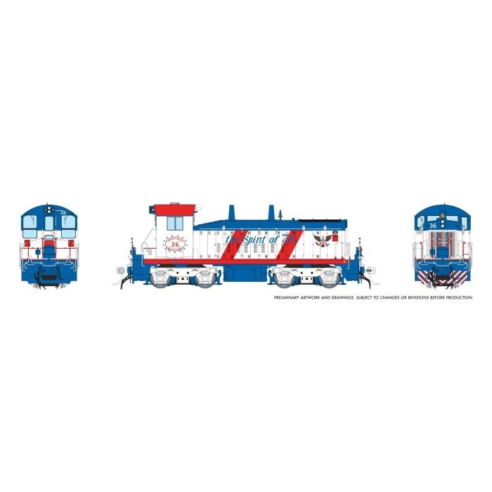 EMD SW9 (DC/DCC/Sound): Cambria & Indiana - Bicentennial Scheme: #36 - 27615 : HO
