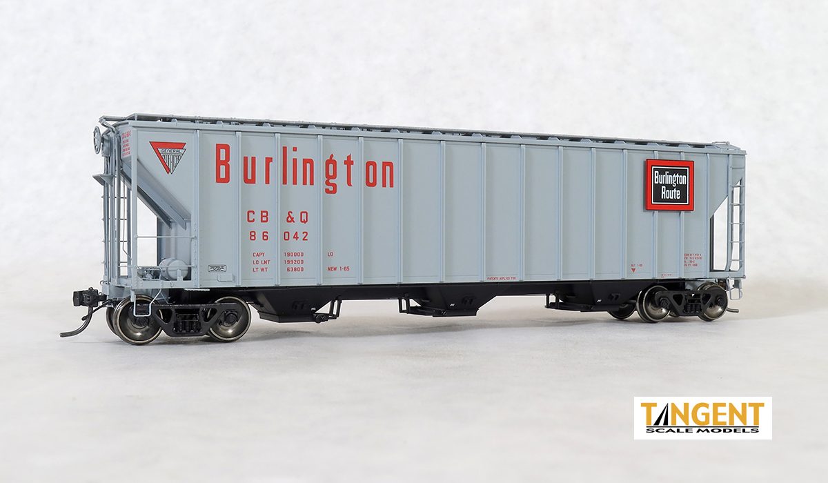 GATC 4500 3-Bay Covered Hopper Chicago Burlington & Quincy CB&Q 86010 - 2801105 : HO