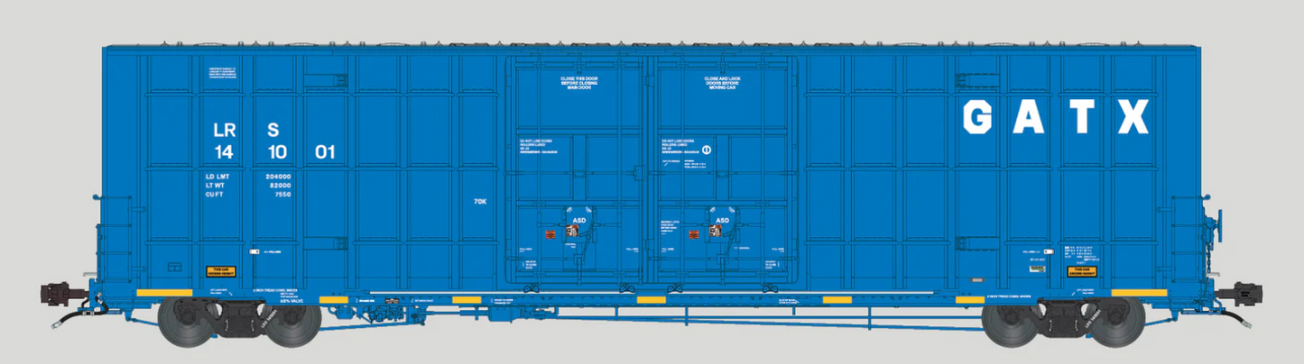 Greenbrier 7550 cf 60’ Plate F Boxcar LRS 141042 - 306048 : HO