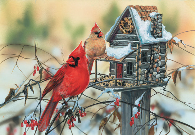 Cardinal's Rustic Retreat 500 Piece Puzzle - 30624