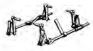 Hangers, inside hung brake, w/Rodding & shoes lead truck - 3116 : HO