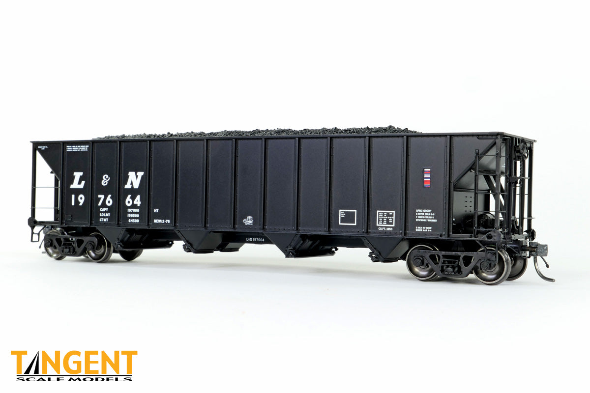 Bethlehem Steel 3350CuFt Quad Coal Hopper Louisville & Nashville (LN) “Delivery White Slant 1976” #197295 - 32016-02 : HO