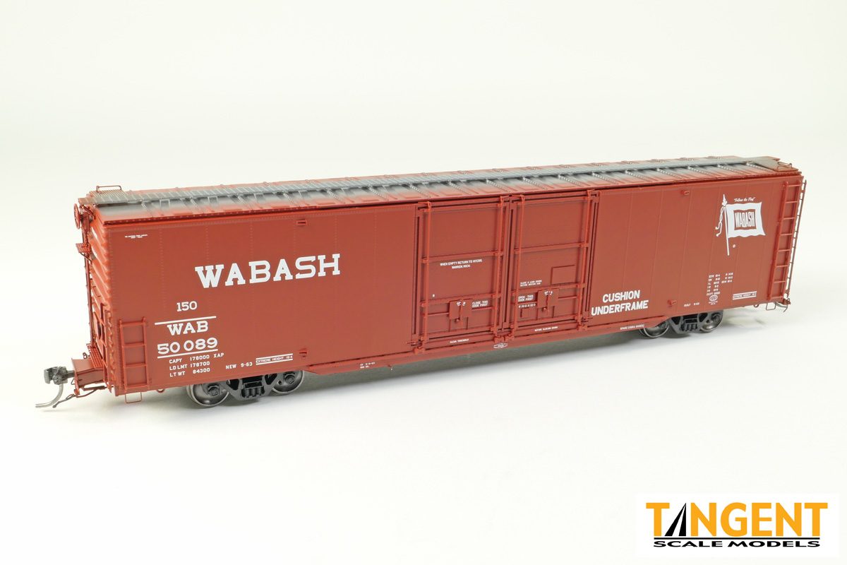 Greenville 6,000CuFt 60′ Double Door Box Car Wabash WAB 50076 - 33013-01 : HO