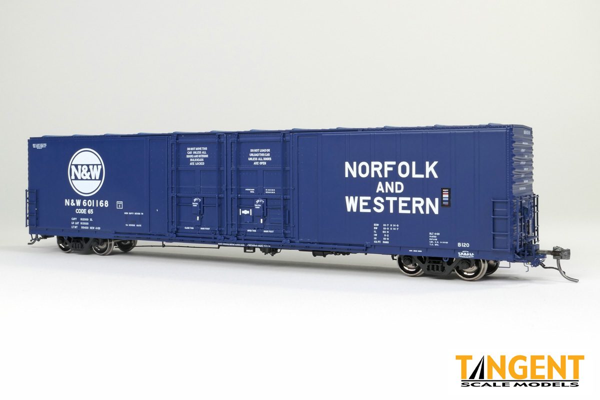 Norfolk & Western (NW) “Original Blue 4-1969” Thrall 5,880CuFt 60′ Double Plug Door Box Car - 34011-01 : HO