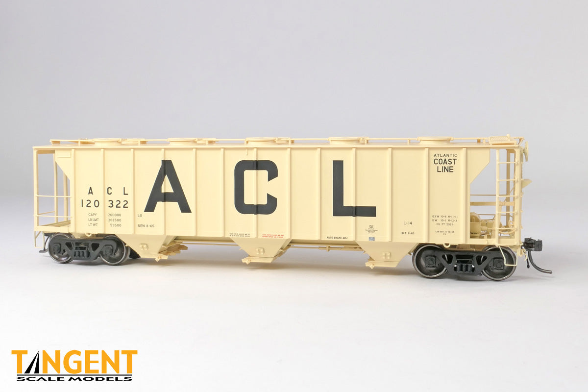 Atlantic Coast Lines (ACL) “Delivery Beige 8-1965” Pullman-Standard PS-2 2929CuFt Covered Hopper #120322 - 3516011 : HO